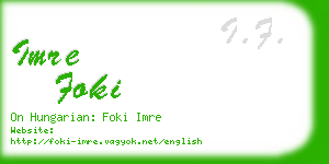 imre foki business card